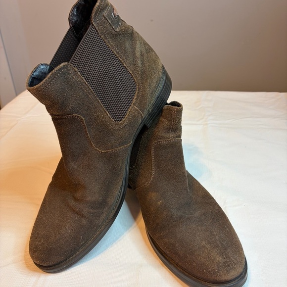 Johnston & Murphy Dark Brown Suede Chelsea Slip On Boots main image 5